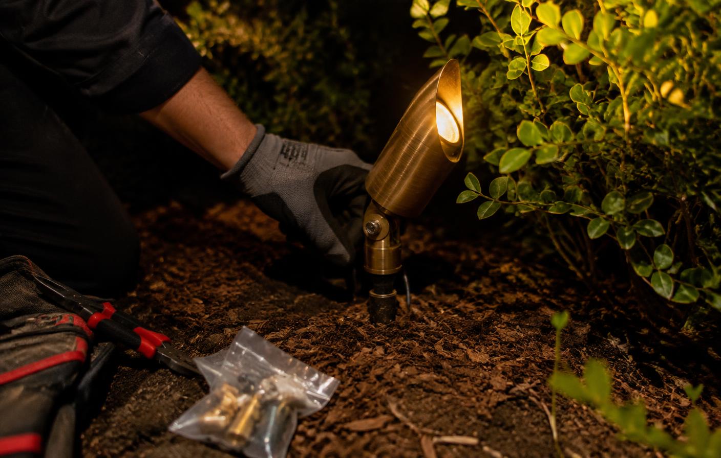 Maintenance & Repair on a Los Alamitos property at night