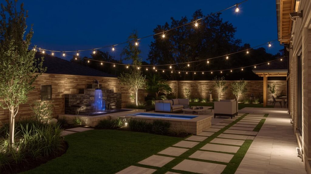 LED BISTRO PATH WASH PAR LIGHTS WITH POOL OUTDOOR LANDSCAPE